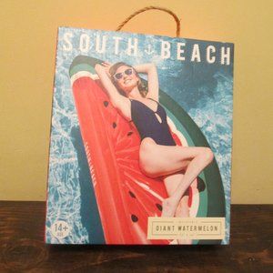 NWT SOUTH BEACH Inflatable Pool Float Giant Size Watermelon For Pool Beach Party